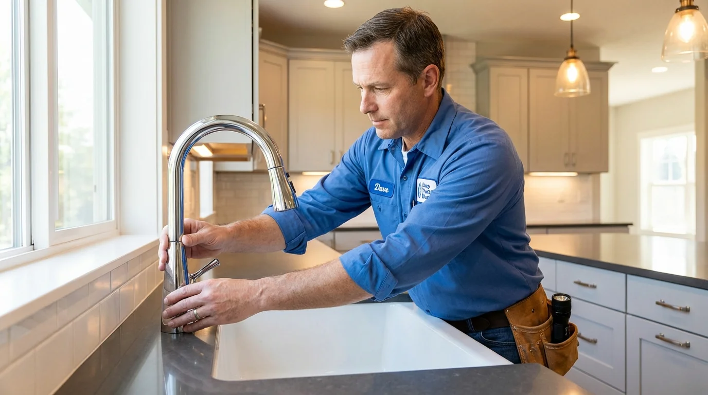Kitchen faucet installation by Johns Plumbing LLC in Muncy